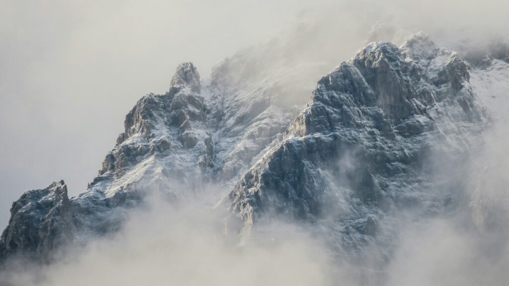 A cold mountain view perfect for enjoying your coffee